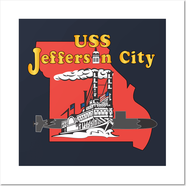 USS Jefferson City (SSN-759) wo BckGrnd Wall Art by twix123844